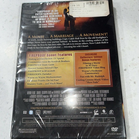 Fireproof The Movie Kirk Cameron New Factory Sealed Special Collector’s Edition - Picture 5 of 5